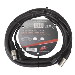 Hilec COMBI CABLE IEC/XLR 3M - Power IEC + 3pin DMX cable 3m