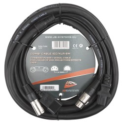 Hilec COMBI CABLE IEC/XLR 5M - Power IEC + 3pin DMX cable 5m