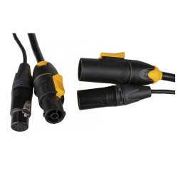Hilec TRUE1/XLR-5P COMBI CABLE 10M - Câble DMX + POWER 3x1.5mm² avec c
