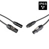 Hilec PCT1-HYBRID-XLR3-1M5 - Câble DMX + Power pour l'extérieur avec c
