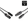 Hilec PCT1-HYBRID-XLR5-1M5 - Câble DMX + Power pour l'extérieur avec c