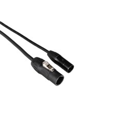 Hilec PCT1-HYBRID-XLR5-1M5 - Câble DMX + Power pour l'extérieur avec c
