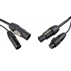 Hilec PCT1-COMBI-XLR5-1M5 - Câble IP65 avec connecteurs Seetronic XLR 