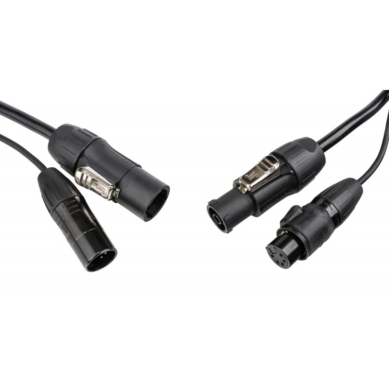 Hilec PCT1-COMBI-XLR5-1M5 - Câble IP65 avec connecteurs Seetronic XLR 