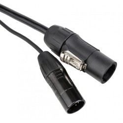 Hilec PCT1-COMBI-XLR5-1M5 - Câble IP65 avec connecteurs Seetronic XLR 