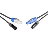 Hilec PC-HYBRID-XLR3-5M - Combi cable with Seetronic XLR 3pin and Powe
