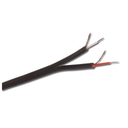 Hilec MEP/ASY - Câble méplat 2x4mm asymétrique noir bobine 100m
