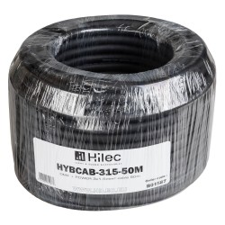 Hilec HYBCAB-315-50M - Câble DMX + POWER 3x1,5 mm² - Bobine de 50m - N
