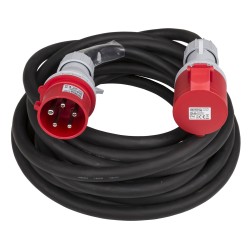 Hilec CEE-CABLE-32A-5G6-10M - Câble de rallonge CEE à 5 pôles, 5G6, lo