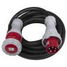 Hilec CEE-CABLE-63A-5G16-10M - Câble de rallonge CEE à 5 pôles, 5G16, 