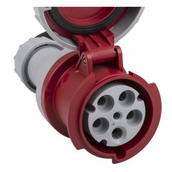 Hilec CEE-CABLE-63A-5G16-10M - Câble de rallonge CEE à 5 pôles, 5G16, 