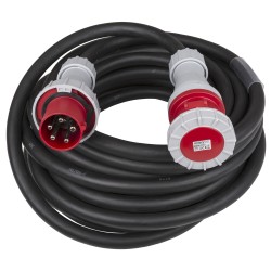 Hilec CEE-CABLE-63A-5G16-20M - Câble de rallonge CEE à 5 pôles, 5G16, 