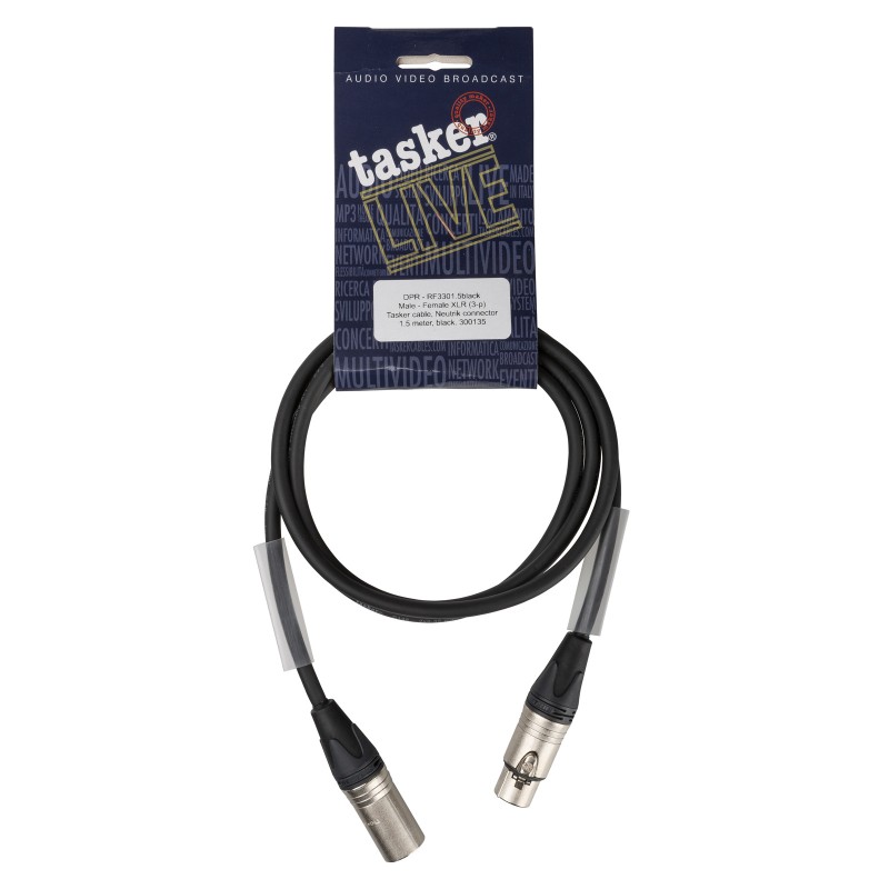 Tasker PRE-DPR-RF3301.5BLACK - MF128ZW1,5 - Câble de signal DMX symétr