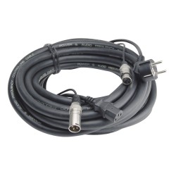 Hilec CDUO-20 - Cordon hybride son VDE/CEE - XLR mâl/XLR fem- 20m