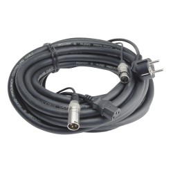 Hilec CDUO-20 - Cordon hybride son VDE/CEE - XLR mâl/XLR fem- 20m