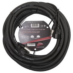 Hilec AUDIO COMBI CABLE IEC/XLR-20M - Combicable with IEC power and 3p