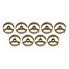 Briteq BT-NONABEAM set 9 louvers GOLD - Set of 9 gold louvers for the 
