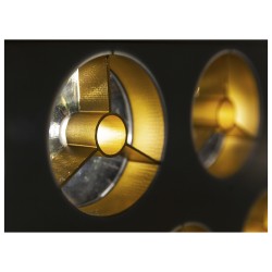 Briteq BT-NONABEAM set 9 louvers GOLD - Set of 9 gold louvers for the 
