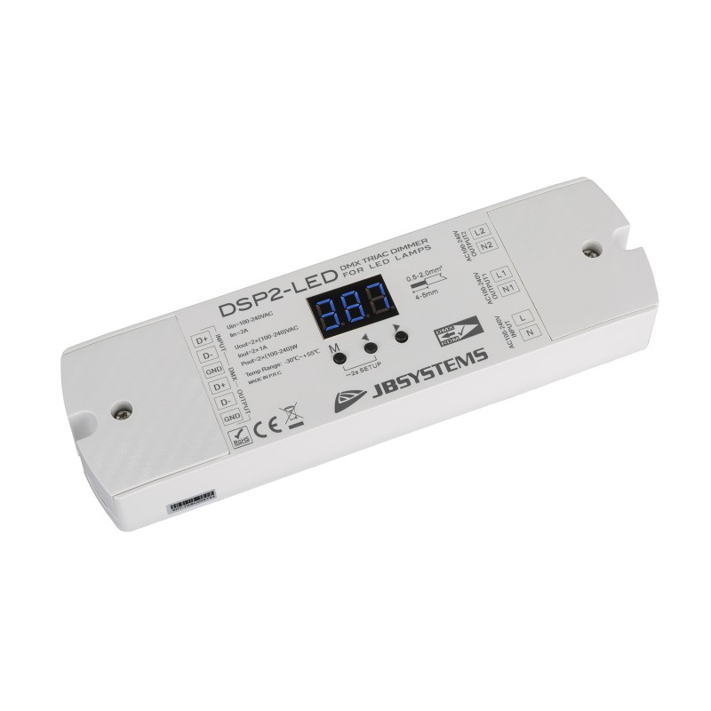 JB Systems DSP2-LED - Triac gradateur / switch pack : 2 canaux DMX pou