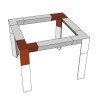 ConteStage AG29-033 - Angle 290mm 3 directions 90° sommet bas droit