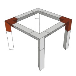 ConteStage AG29-034 - Angle 290mm 3 directions 90° sommet bas gauche