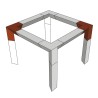 ConteStage AG29-034 - Angle 290mm 3 directions 90° sommet bas gauche