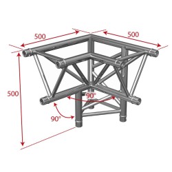 ConteStage AG29-034 - Angle 290mm 3 directions 90° sommet bas gauche