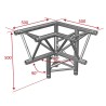 ConteStage AG29-034 - Angle 290mm 3 directions 90° sommet bas gauche