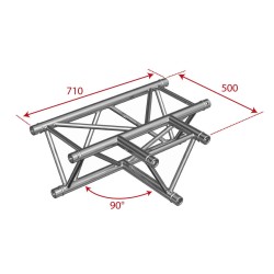 ConteStage AG29-036 - Té horizontal 290mm 3 directions