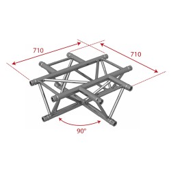 ConteStage AG29-041 - Croix 290mm 4 directions