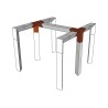 ConteStage AG29-042 - Té 290mm 4 directions sommet bas