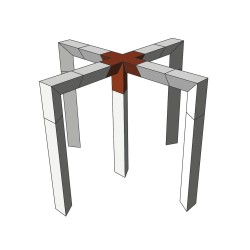 ConteStage AG29-053 - Croix 290mm 4 directions plus pied