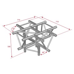 ConteStage AG29-053 - Croix 290mm 4 directions plus pied