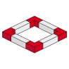 ConteStage AGQUA-02 - Angle Quatro 2 directions 50cm 90°