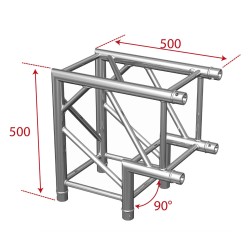 ConteStage AGQUA-02 - Angle Quatro 2 directions 50cm 90°