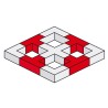 ConteStage DECO22Q-AG03 - Angle alu carré 220mm 3 directions plat 90°