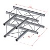 ConteStage DECO22Q-AG03 - Angle alu carré 220mm 3 directions plat 90°
