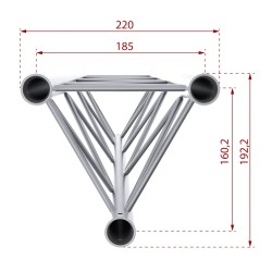 ConteStage DECO22T-PT100 - Structure alu triangulaire 220mm longueur 1