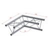 ConteStage DECO22T-AG01 - Angle alu triangulaire 220mm 2 directions 90