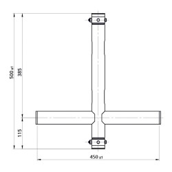 ConteStage UNO-T - T de suspension pour accroche de projo tube de 50