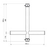 ConteStage UNO-T - T de suspension pour accroche de projo tube de 50