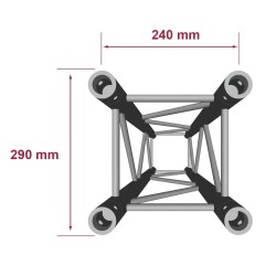 ConteStage QUA29-071 - Quatro aluminium 290mm longueur 71cm