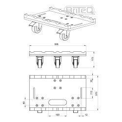 ConteStage BT-TRUSS 29-TROLLEY-BASE - Chariot de transport pour struct