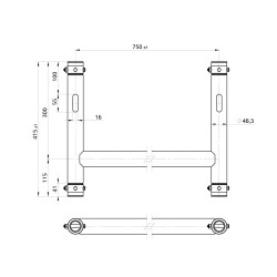 ConteStage BT-TRUSS H-Frame BLK 750x415 - The aluminium 'H' Frame a pe