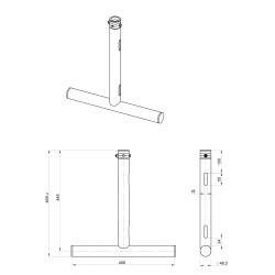 ConteStage BT-TRUSS T-Drop arm BLK 450x445 - With this aluminium 'T' D