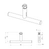 ConteStage BT-TRUSS T-Drop arm BLK 450x195 - With this aluminium 'T' D