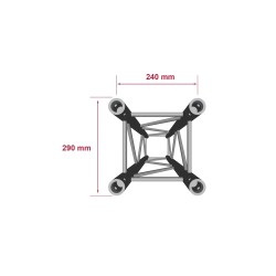 ConteStage QUATRO-200 - Quatro alu 290 charge lourde lg 200cm +manchon