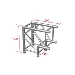 ConteStage QUATRO-A01 - Angle quatro290 charge lourde 2dir. 90°+mancho