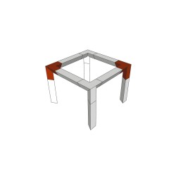 ConteStage AG29-034 blk - Angle 290mm 3 directions 90°sommetgauche Noi
