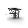 ConteStage AG29-035 blk - Té vertical 290mm 3 directions sommet bas No
